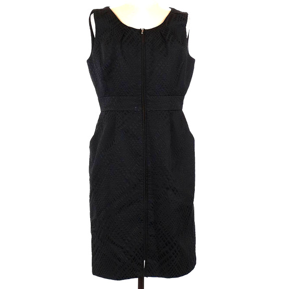 Tahari Dresses Tahari Asl Black Textured Sleeveless Sheath Dress
